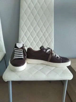 Zapatillas de piel HARGREAVES hombre marrones