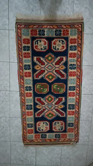 Alfombra de nudo de lana hecha a mano