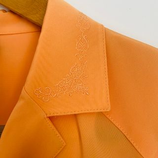 Camisa Vintage Naranja Manga Corta