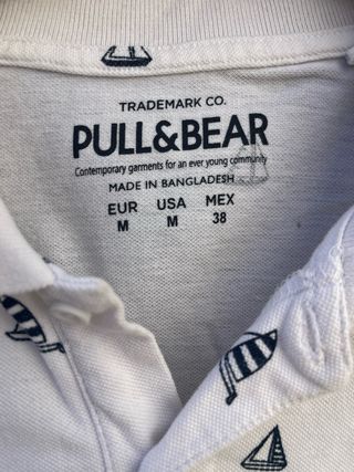Polo Pull&Bear barcos blanco talla M