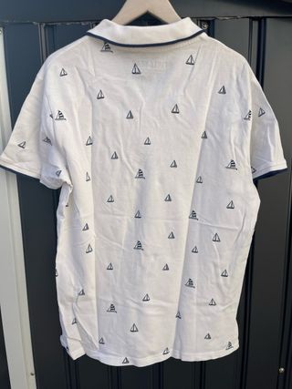 Polo Pull&Bear barcos blanco talla M