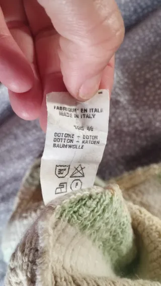 Cardigan donna righe verdi e gialle