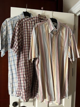 3 Camisas Manga Corta Cuadros