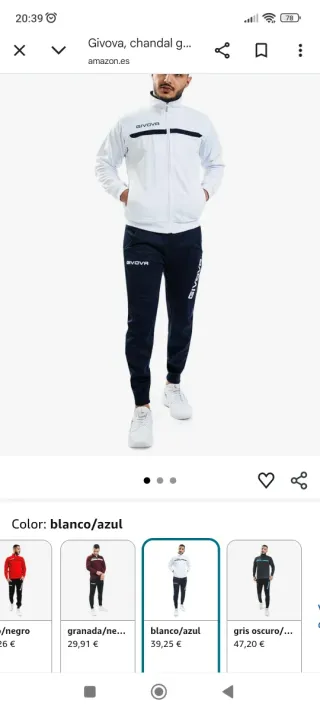 Chándal Givova Chico Talla M