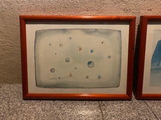 2 Cuadros Decorativos Marco Madera