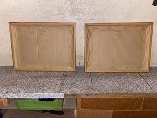 2 Cuadros Decorativos Marco Madera