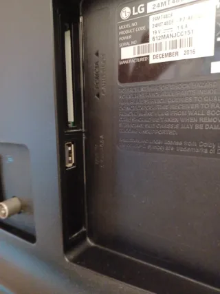 Televisor LG 24MT48DF Negro