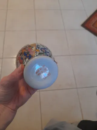 Antico Vaso Cinese Porcellana Decorato