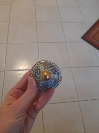 Antico Vaso Cinese Porcellana Decorato