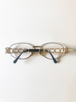 142-Montatura dorata FENDI ovale originale vintage