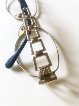 142-Montatura dorata FENDI ovale originale vintage