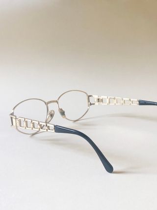 142-Montatura dorata FENDI ovale originale vintage