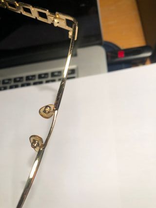 142-Montatura dorata FENDI ovale originale vintage