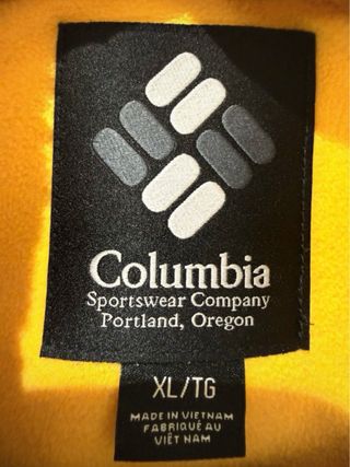 Columbia Forro Polar Negro y Amarillo