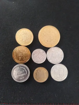 6 Lote Monedas Antiguas Españolas