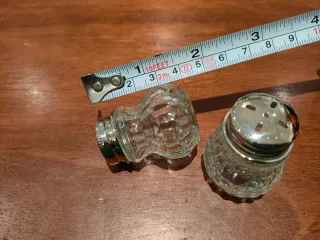 Set Sale e Pepe Vintage Vetro e Metallo