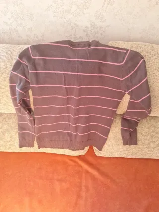 Jersey chico rayas marrones y rosas