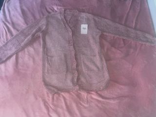 Cárdigan de punto rosa talla M/L nuevo