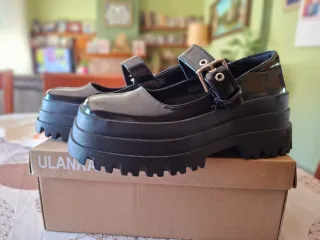 Zapatos Ulanka negros plataforma Mary Jane
