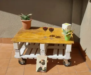Mesa Palet Multiusos con Ruedas