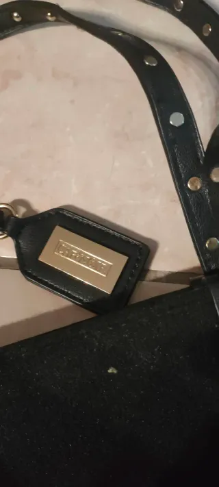 Borsa donna nera Cafènoir con borchie