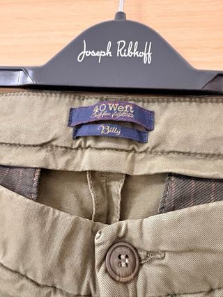 Pantalón Chino 40 Weft Verde Oliva Talla M