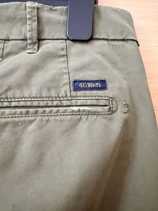 Pantalón Chino 40 Weft Verde Oliva Talla M