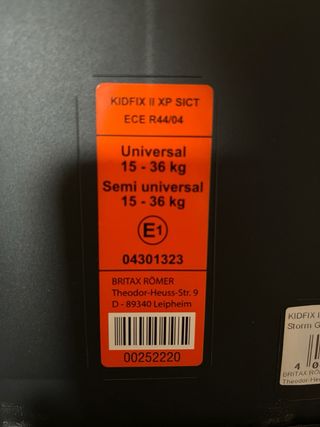 Silla coche Britax Römer 2/3