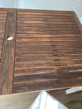 Tavolo da giardino in legno e alluminio