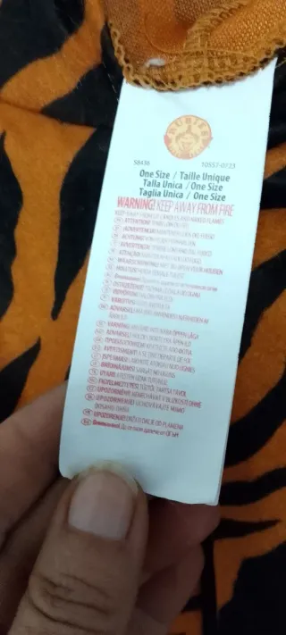 Disfraz Adulto Tigre Peluche Unisex