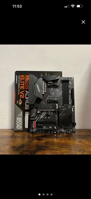 Combo Placa Base B550 AORUS y ryzen 5 5600x