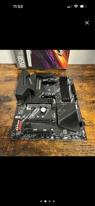 Combo Placa Base B550 AORUS y ryzen 5 5600x