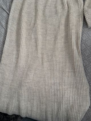 Conjunto lana jersey y falda beige