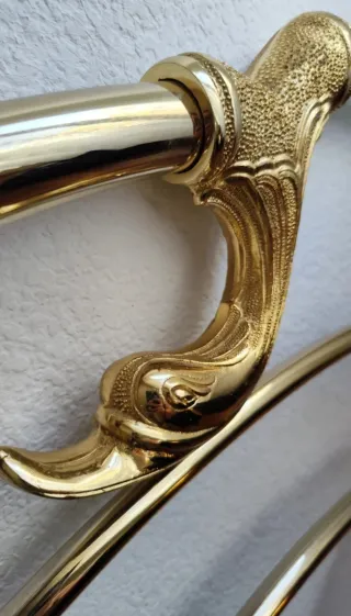 Cabecero de cama metal dorado