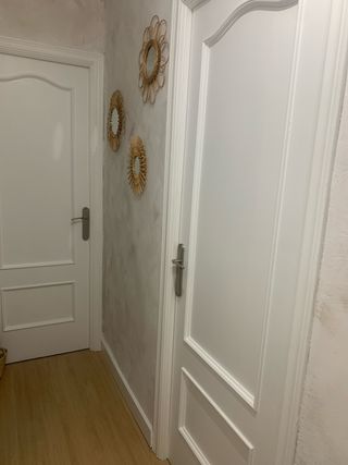 4 Puertas Blancas pintadas con Manilla Plata