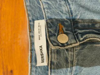 Bermuda Baggy Bershka Azul T.42