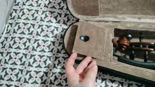 Violín 3/4 con arco y funda tipo mochila