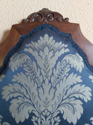 Silla Clásica/antigua Tapizada Madera y Tela