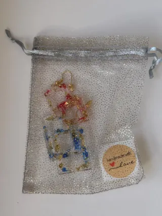 Pendientes Resina Cuadrados y Rombos