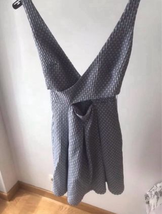 Vestido azul con corazones blancos talla xs zara