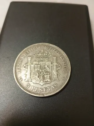 Moneda de Plata Alfonso XII 1876