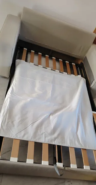 Divano letto a 2 posti beige