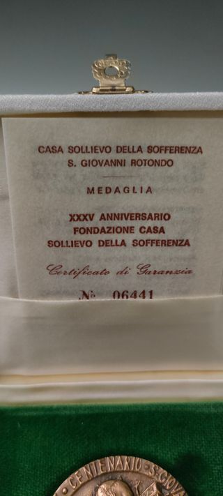Medaglia XXXV Fondazione Casa Sollievo Sofferenza