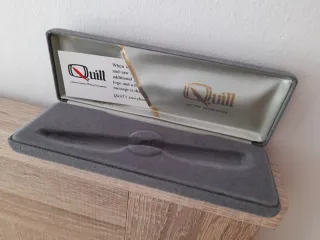 Estuche vacio Quill gris terciopelo