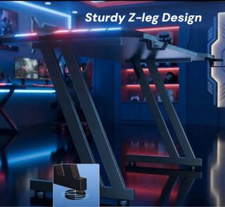 Escritorio gaming profesional con LED, nuevo en c