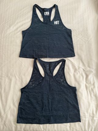 2 Camisetas Crop Top Deportivas HIIT