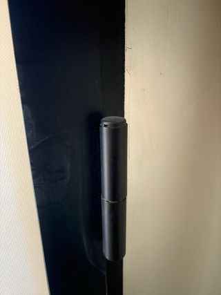 Puerta Local Aluminio Negro 257x90,5cm + Cerradura