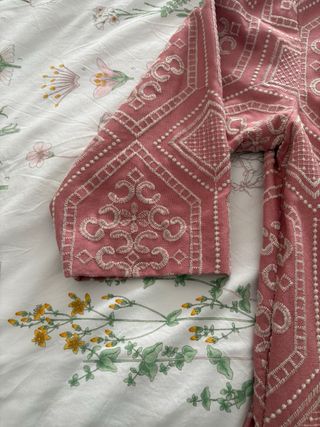 Kimono rosa bordado talla única