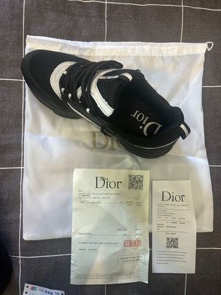 Zapatillas Dior B22 Negras y Plateadas