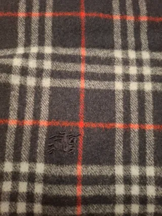 Bufanda Burberry Hombre Azul Marino y Rojo